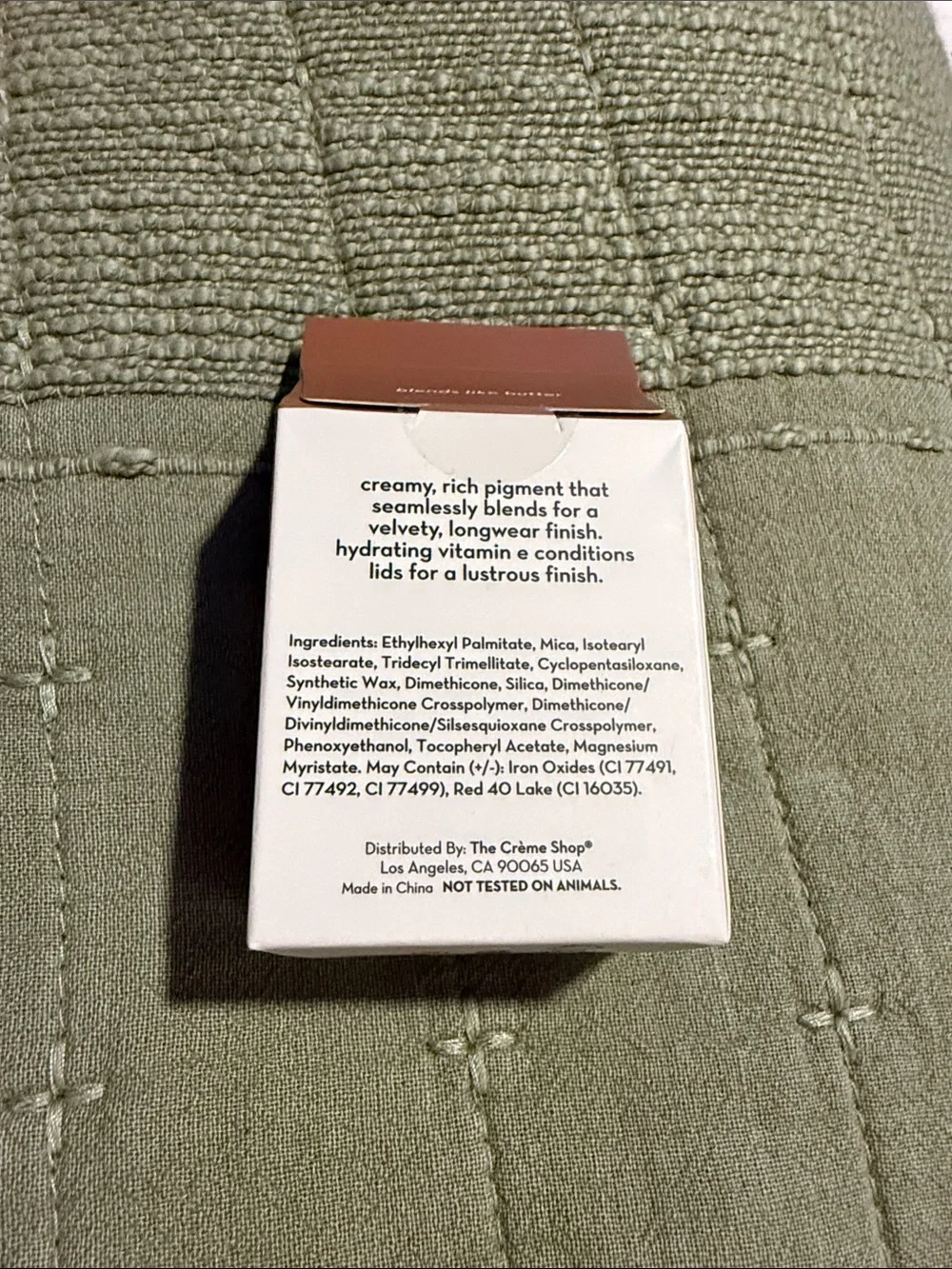 The Crème Shop truffle cream eyeshadow